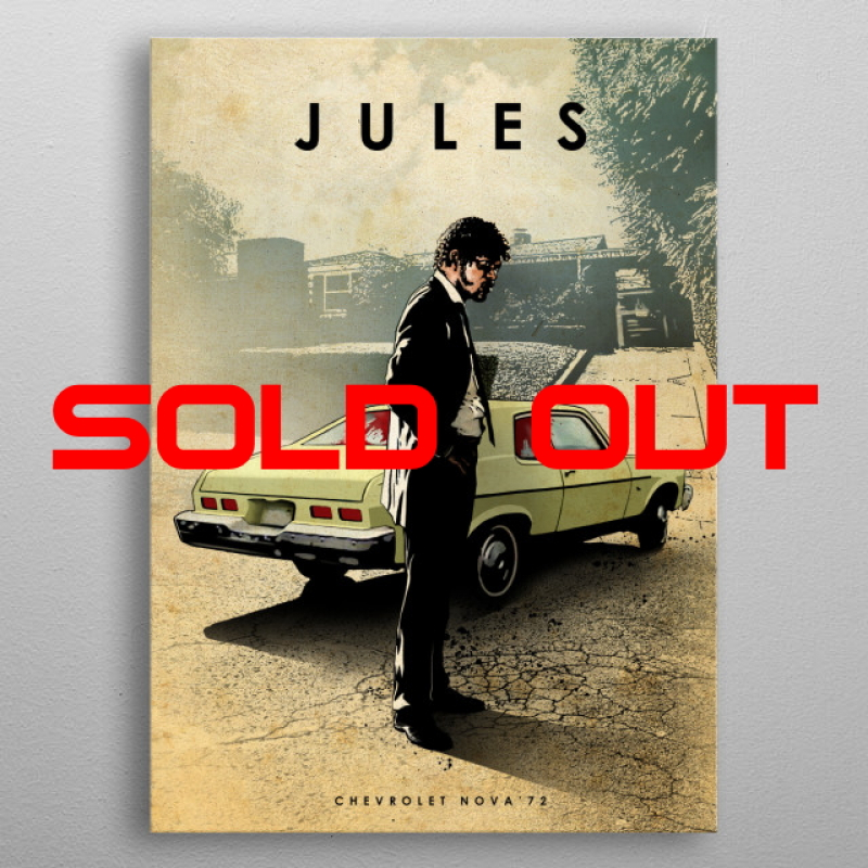 Displate Metall-Poster "Jules with Chevrolet Nova" *AUSVERKAUFT*